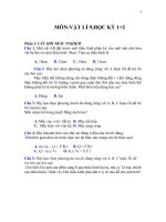 ĐỀ CƯƠNG LÍ 9 KÌ 1