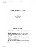 Bài giảng kinh tế vi mô - Đại Học Thương mạia