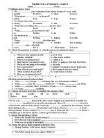 English Test HK 2 lần 2