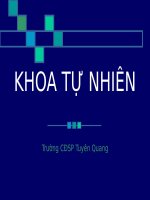 Giới thiệu về khoa Tự Nhiên - CĐSP TQ