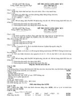 Đề kiểm tra học kỳ I