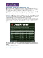 Giải cứu máy tính bị treo bằng phần mềm