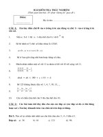 Đề kiểm tra trắc nghiệm dành cho HSG lớp 5