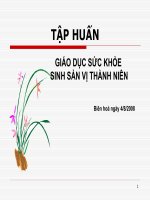 Giáo dục sức khỏe sinh sản vị thành niên