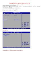 HƯỚNG DẪN VÀI VINDOWS  XP FULL