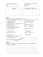 đề kiểm tra hình 6 bai số 1