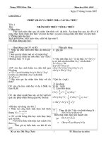 Giáo án Đại số 8 Chương I