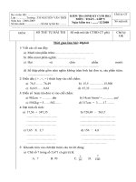 đề kiểm tra CHK1 môn toán (2008-2009)