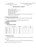 kế hoach cá nhân