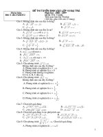 Đề thi & đáp án tuyển sinh 10 Đại trà Môn Toán 1