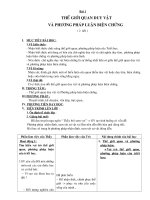 Bài 1: Thế giới quan duy vật và phương pháp luận biện chứng