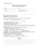 KT chat luong dau nam mon toan