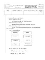 đề kiểm tra HK1 môn TV 1 (2008-2009)