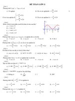 Đề toán lớp  11-4