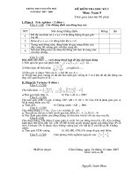 Kiểm tra Toán 9 học kỳ I