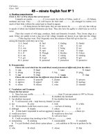 45-minute English test