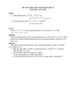 đề thi chọn ọc sinh giỏi lớp 10 năm 2007-2008