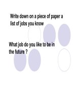 unit 6 reading FUTURE JOBS