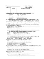 đề kiểm tra lớp 7