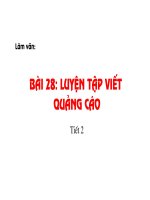 Bài 28: Viết Quảng cáo 2