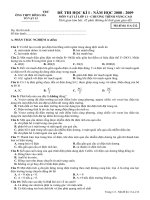 Đề thi học kì 1 -Chương trình nâng cao