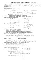 Đề cương Toán 10 học kỳ II