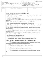 đề CK1 lớp 4( 08-09) môn Khoa học