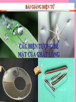 Bài 37: Các hện tuợng bề mặt của chất lỏng
