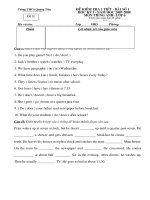 Đề kiểm tra Anh 6 (Bài số 1 đề lẻ)