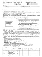 Đề KTHK I Lịch sử 8