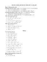 PHƯƠNG TRÌNH MŨ VÀ LÔGARIT