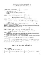 Đề thi HSG lớp 12 có đáp án đề 5