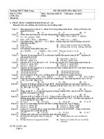 ĐỀ THI HỌC KỲ 1-08( TRẮC NGHIỆM)