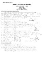 Kiểm tra Toán 7 học kỳ II