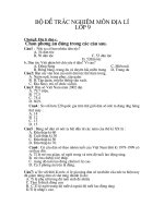 60 câu TNKQ địa 9 năm 2008-2009 có đáp án