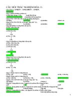 hóa trắc nghiệm 11