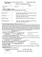 Đề KSCL đầu năm