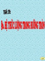TIẾT 35- HỆ THỨC LƯỢNG TRONG ĐƯỜNG TRÒN