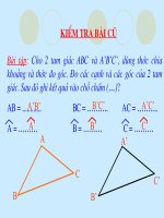 HAI TAM GIÁC BẰNG NHAU