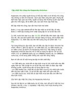 Cập nhật thủ công cho Kaspersky Antivirus