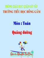 TIỂU HỌC- QUÃNG ĐƯỜNG- TOÁN 5
