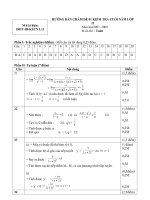 Đáp án thi HKII lớp 11 Môn Toán