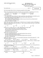 Đề kiểm tra học kỳ 1- Ban A