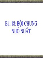Chương I - Bài 8: Bội chung nhỏ nhất