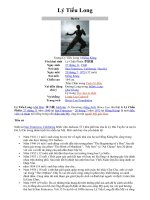 Những điều chưa biết về Lí Tiểu Long