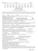 Kiểm tra HKII Khối 11 Nâng cao