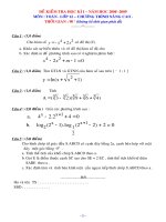 ĐỀ KIỂM TRA HK I LỚP 12 : 08 - 09