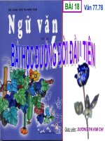 Bai 18: Bài học đường đời đầu tiên