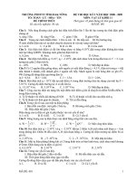 ĐỀ THI HỌC KỲ I- LÝ KHỐI 11