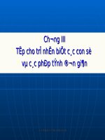 Tập cho trẻ làm quen với các chữ số và phép cọng đơn giản